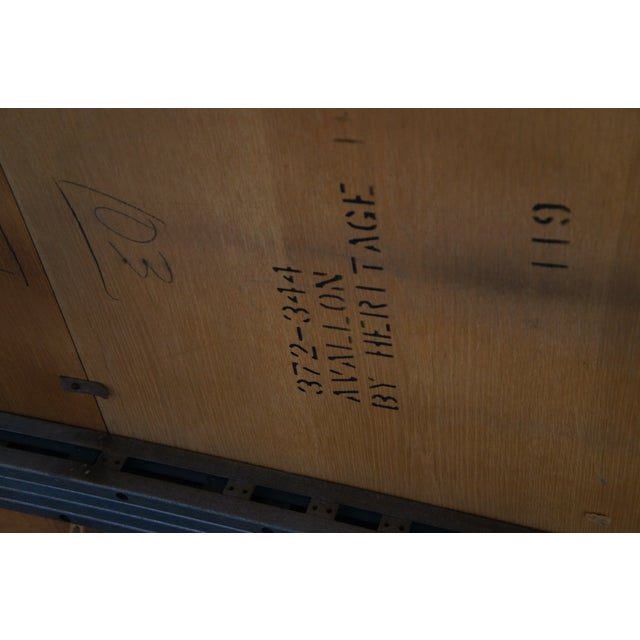 Wood 1980s Drexel Heritage French Provincial Oak Parquetry Avalon Extendable Dining Table For Sale - Image 7 of 16