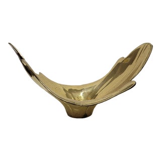 Vintage Hampton Brass Regency Abstract Brass Planter or Centerpiece For Sale