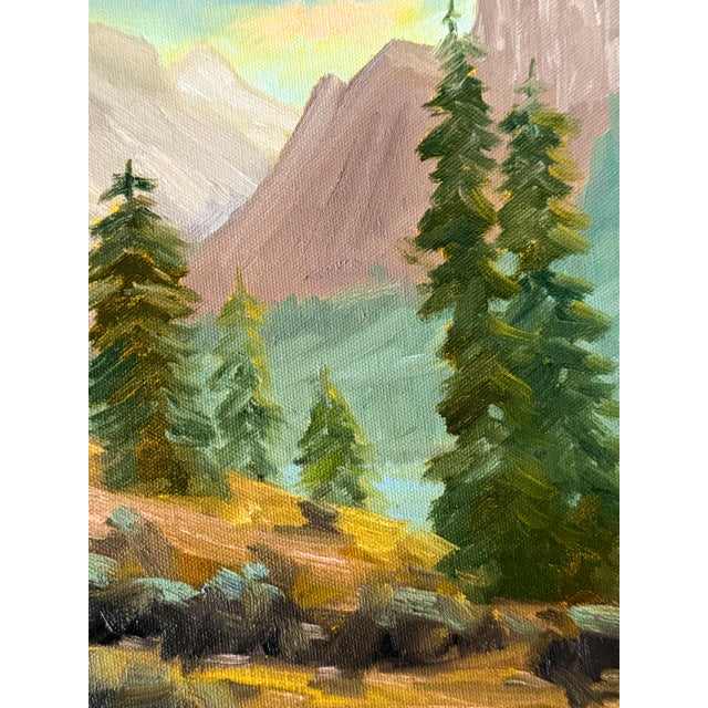 Impressionist Landscape Painting in Silver Leaf and Gilt Frame For Sale - Image 4 of 5