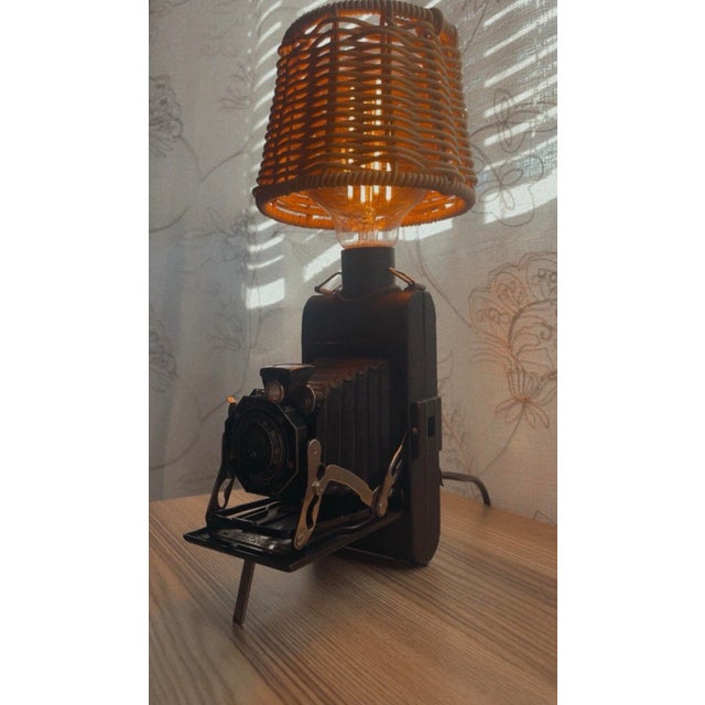 1930s Kodak Junior Six-20 Series II Camera Vintage Converted to Lamp Late 1930 - 1940 For Sale - Image 5 of 5