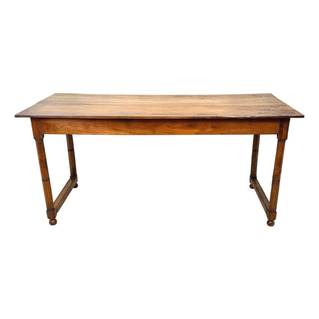 French Provincial Fruitwood Farmhouse Table, 1850 For Sale