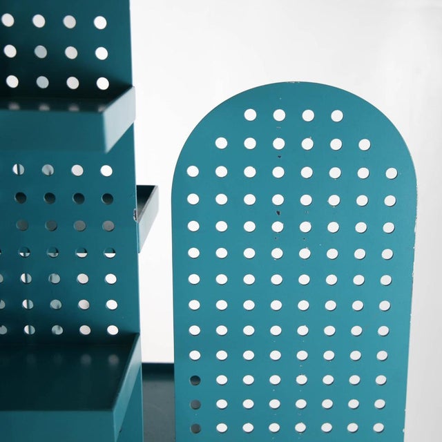Cactus Shelf in Perforated Metal, 1980s For Sale - Image 14 of 18