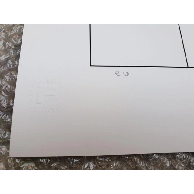 Contemporary Gottfried Honegger, Composition 3 3D Squares (Green, Black, Yellow), 2015, Silkscreen For Sale - Image 3 of 6