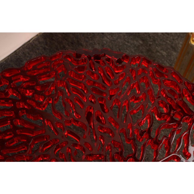 Set of Three Red and Gold Acrylic "T" Tables by Patricia Urquiola for Kartell For Sale - Image 15 of 18