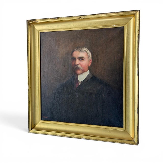 Early 20th Century Antique Oil Portrait For Sale - Image 9 of 13