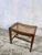 Oak and Rattan Handmade Stool For Sale - Image 5 of 9