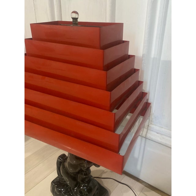 1960s Mid Century Modern Safari Black Ceramic Horse Mustang Lamps - a Pair For Sale In Pittsburgh - Image 6 of 8