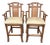 Pair of Chinoiserie Rattan Bamboo High-Back Armchairs For Sale