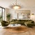 Mid Century Modern large Murano glass chandelier, attributed to Seguso, Italy 1970. A pair available - sold and priced...