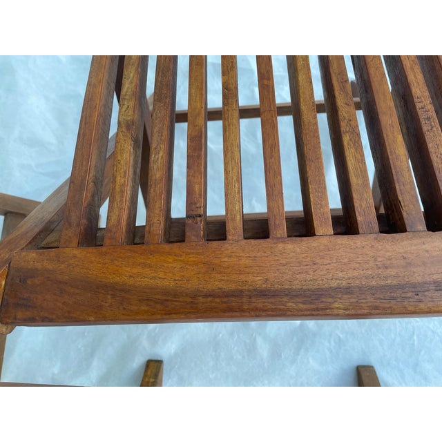 Brown Teak Folding Chairs from Garden Pleasure, 1970s, Set of 3 For Sale - Image 8 of 18