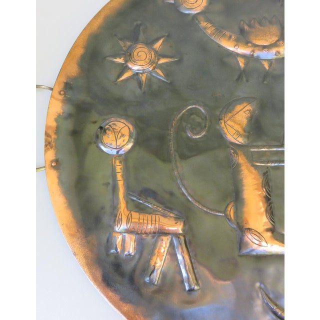 Metal Wall Decoration in Copper & Brass, 1960s For Sale - Image 7 of 18