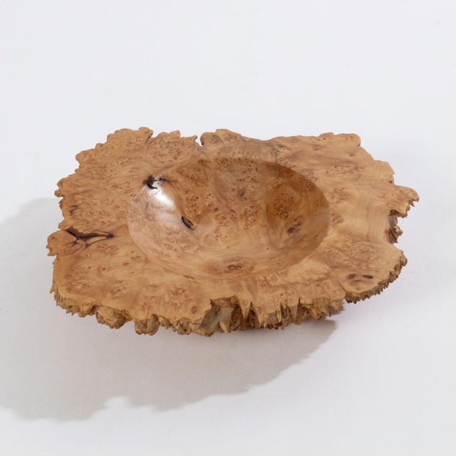 Signed Albert d'Antonio Big Leaf Maple Burl Bowl For Sale - Image 4 of 6