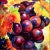 A classic giclee on canvas depicting a bunch of grapes by Simon Bull. Hand signed in gold bottom left with an annotation...