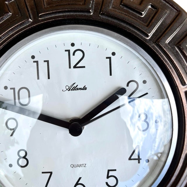 Grey Ceramic Wall Clock, Atlanta, Germany, 1980s. For Sale - Image 12 of 12