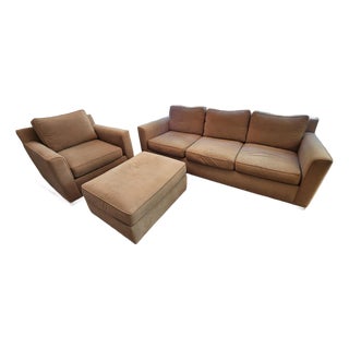 3 Piece Crate and Barrel Sofa Set For Sale