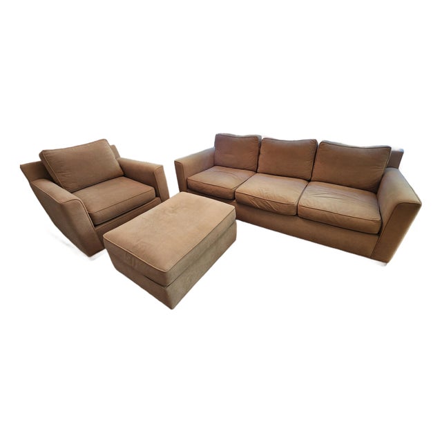 3 Piece Crate and Barrel Sofa Set For Sale