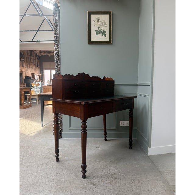 Wood Antique Mahogany Tiered Desk For Sale - Image 7 of 18