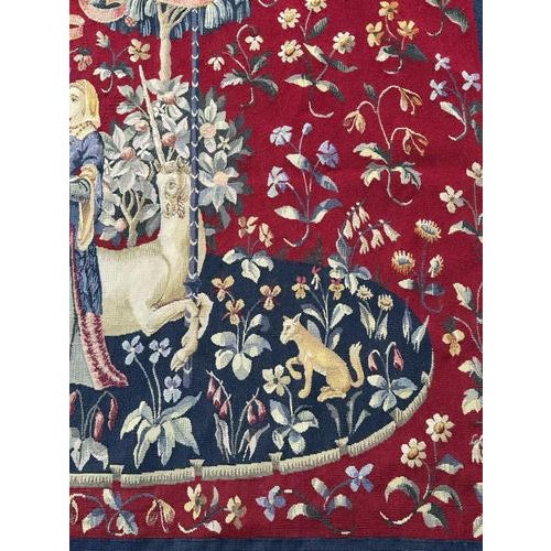 Antique French Handwoven Aubusson Tapestry, 1940s For Sale - Image 9 of 18