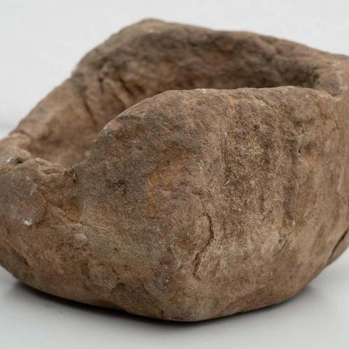 Brown Traditional Spanish Stone Mortar, 1930 For Sale - Image 8 of 14