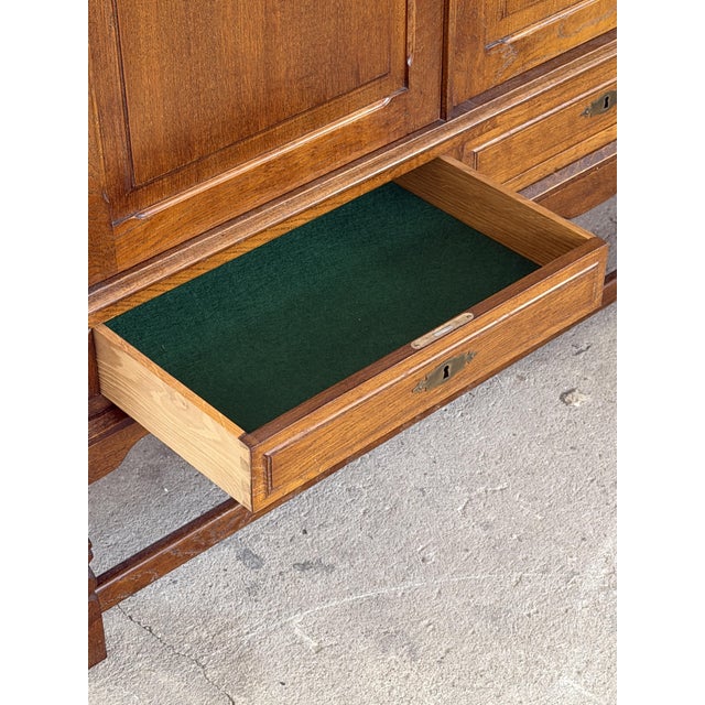 Mid-Century Modern Sideboard in Dark Stained Oak by Henning Kjærnulf, 1960s For Sale - Image 6 of 8