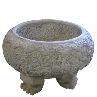 Chinese Beast Feet Stone Planter For Sale