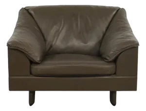 Vintage Poltrana Frau Brown Leather Lounge Chair