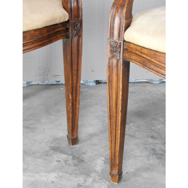 1900 - 1909 Pair of Early 20th Century Spider Back Hepplewhite Chairs For Sale - Image 5 of 11