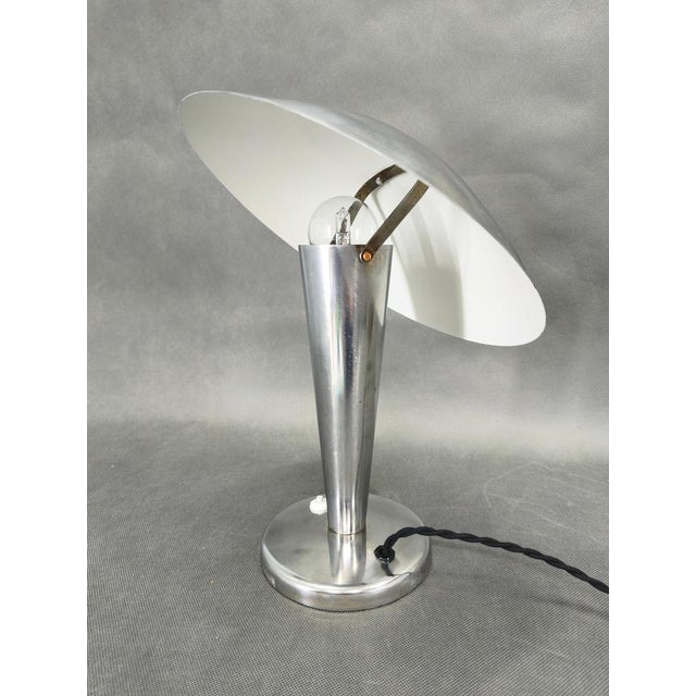 Bauhaus Chrome Table Lamp with Adjustable Shade, 1930s For Sale - Image 6 of 10