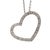 Silver 14k Gold 1.95 Carat Total Weight Diamond Heart Necklace For Sale - Image 8 of 11