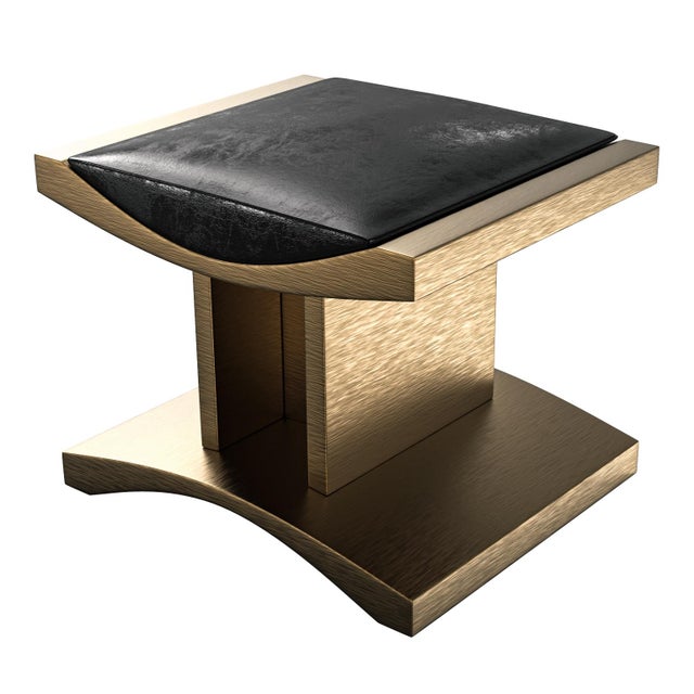 Not Yet Made - Made To Order "Bosphorus" Chair With Brushed Bronze, Handcrafted For Sale - Image 5 of 5
