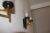 This beautiful pair of French mid-century sconces in the style of Maison Arlus and Lunel, features textured glass tubes on...