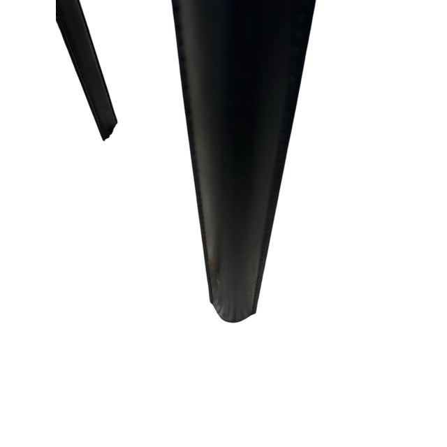 1970s 1970s Set of 4 Vintage Mateo Grassy Black Leather Stools, Italy For Sale - Image 5 of 8