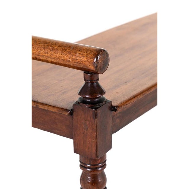 English Mahogany Hall Bench For Sale - Image 9 of 12