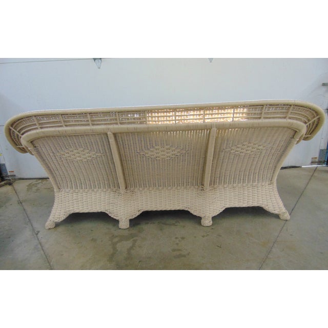 Henry Link Art Deco Style Woven Wicker Sofa Chairish