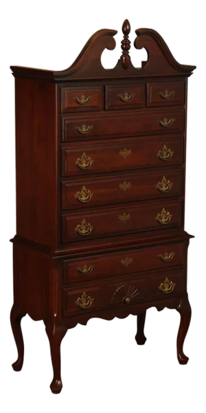 Queen Anne Style Mahogany Highboy Chest