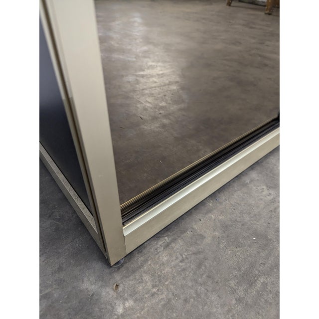 Vintage Aluminum and Glass Display Cabinet, 1980s For Sale - Image 10 of 12