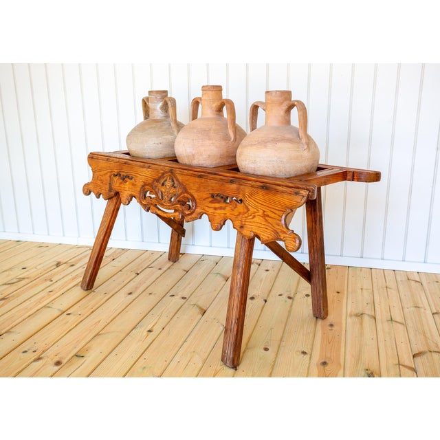 Antique Carved Amphora Stand with Amphorae, 1890s, Set of 4 For Sale - Image 10 of 18