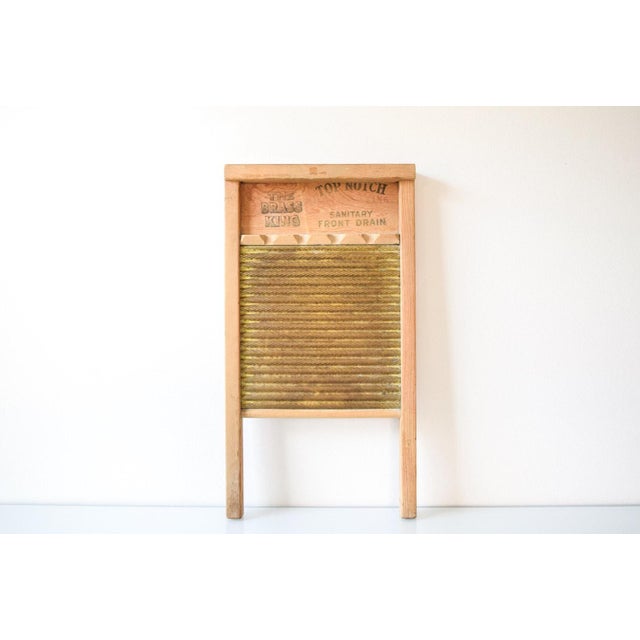 Antique Wood And Brass National Washboard Co. No. 801 Washboard Chairish