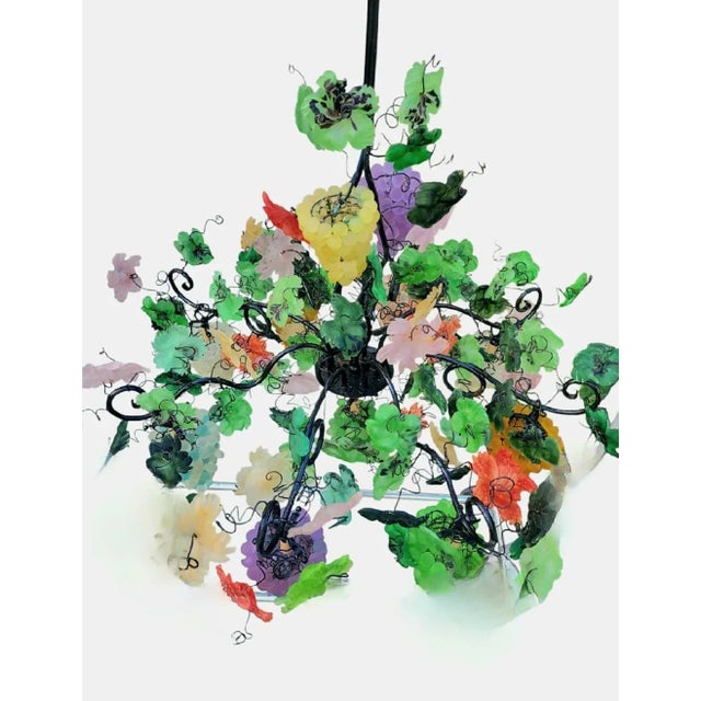 1970s Rare Vintage Monumental Sized 9 Light Murano Glass Cesare Toso Colorful Grape Cluster Chandelier For Sale - Image 5 of 18