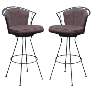 Pair of Vintage Woodard Wrought Iron Stools