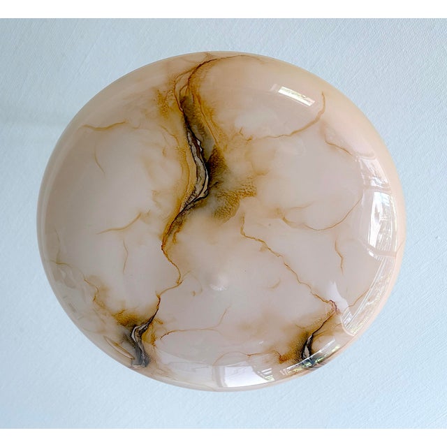 Art Deco Pendant Light in Pink Amber Glass, 1930s For Sale - Image 12 of 18