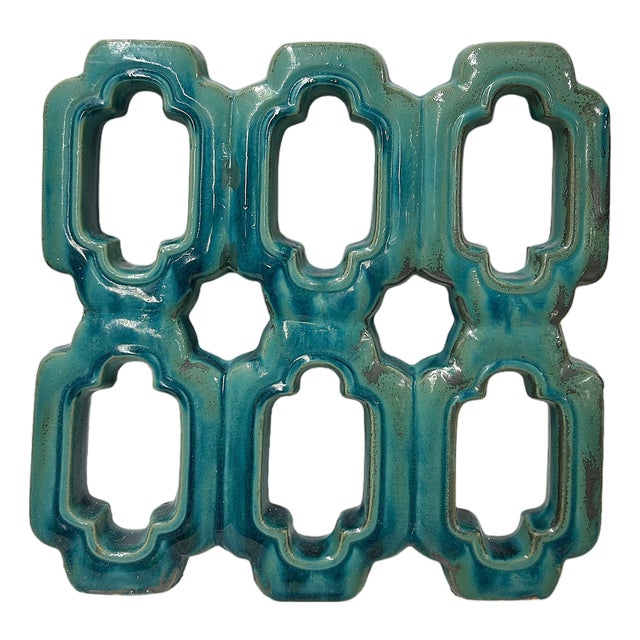 Chinese Rectangular Open Turquoise Mix Glaze Wall Floor Clay Tile For Sale