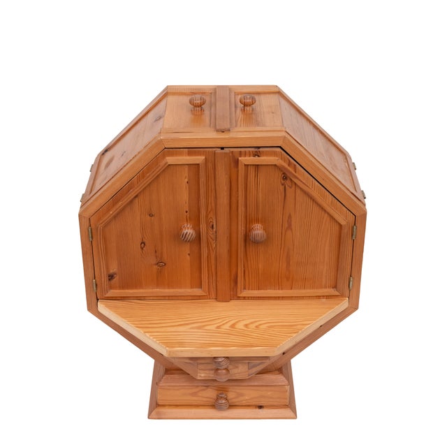 Vintage Metamorphic Pine Dry Bar, 1970s For Sale - Image 9 of 13