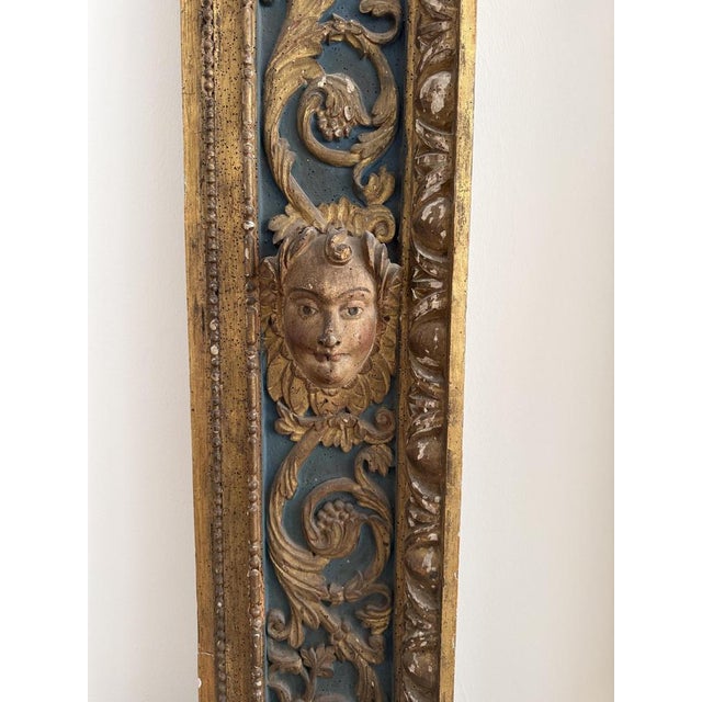 Lombard Frame in Lacquered and Gilded Wood, Early 16th Century For Sale - Image 8 of 15