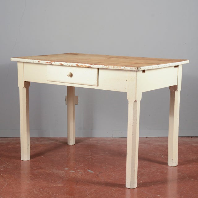 Painted Fir Kitchen Table, Early 1900s For Sale - Image 11 of 18