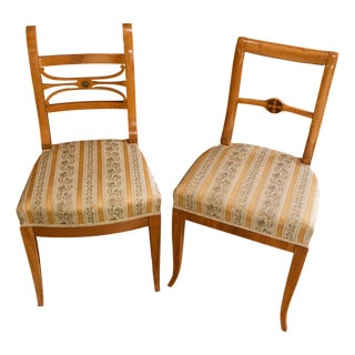 Biedermeier Chairs in Light Wood, 1800s, Set of 2 For Sale