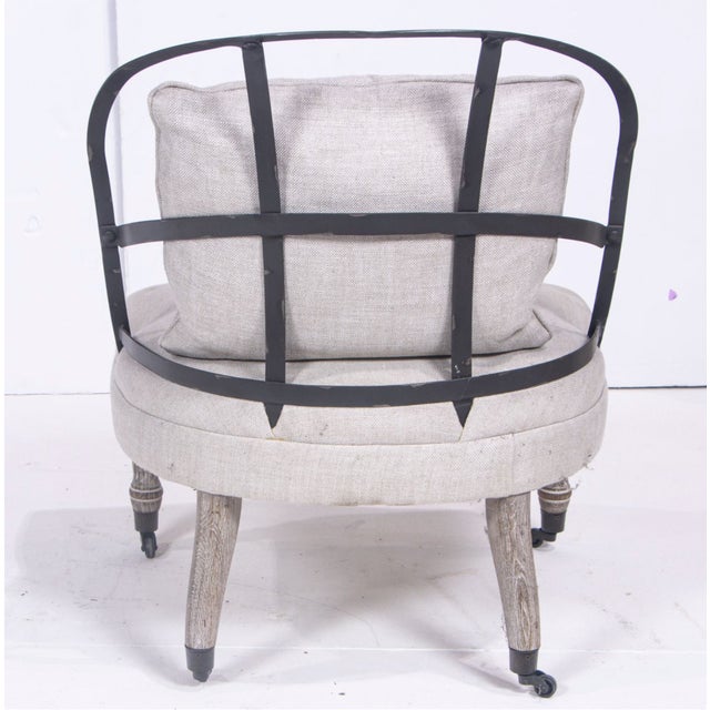 French Provincial A Restoration Hardware (Rh) Couturier's Chair For Sale - Image 3 of 3