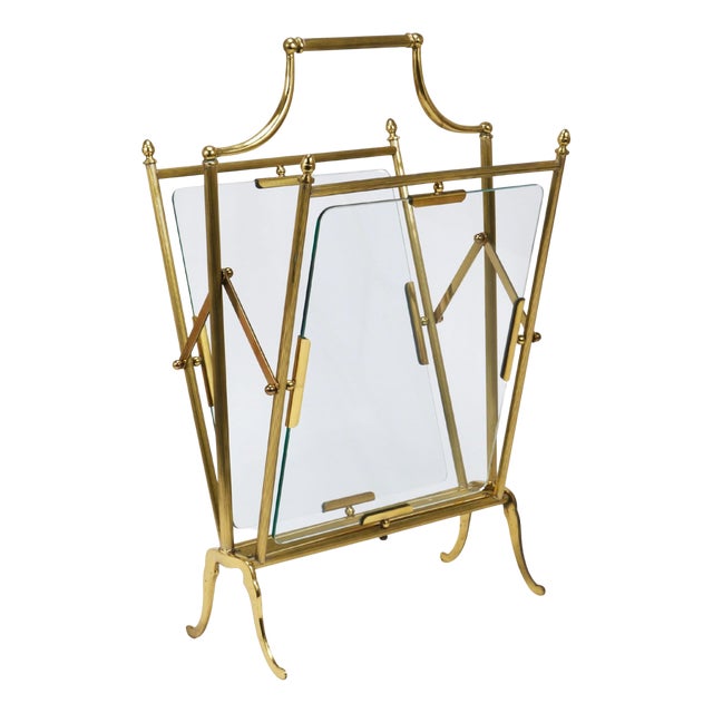 Neoclassical Magazine Rack from Maison Jansen, France, 1950s For Sale