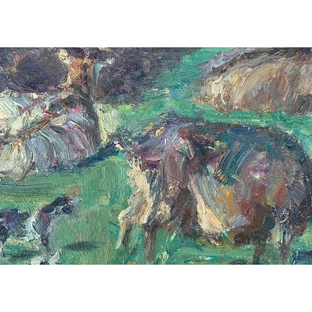 Rural Landscape Painting Original Art Ukrainian Artist Sokolovsky G. 1970s For Sale - Image 4 of 6