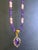 Artisan Amethyst Pendant Necklace With Genuine Argentine Rhodochrosite and Gilded Accents For Sale - Image 12 of 18